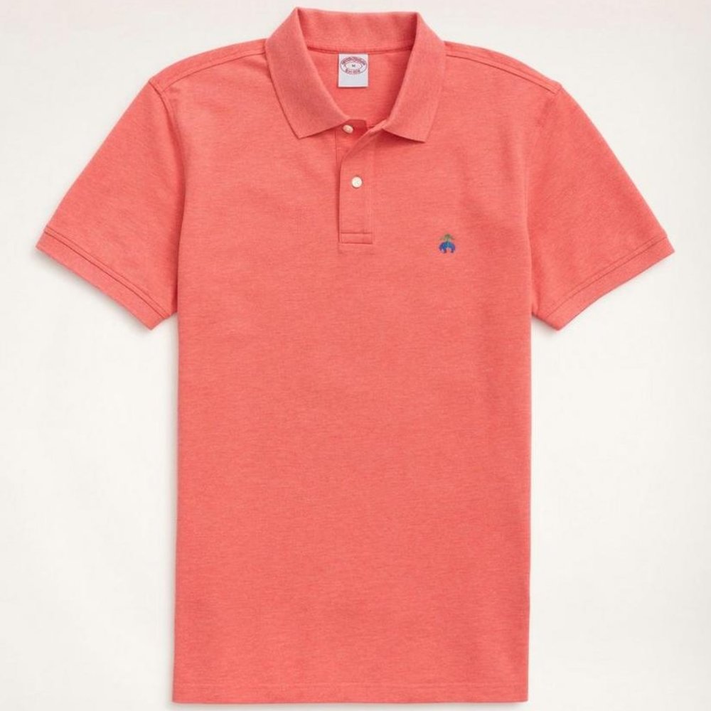 Salmon/Red Brooks Brothers Original Fit Performance Polo Shirt size medium